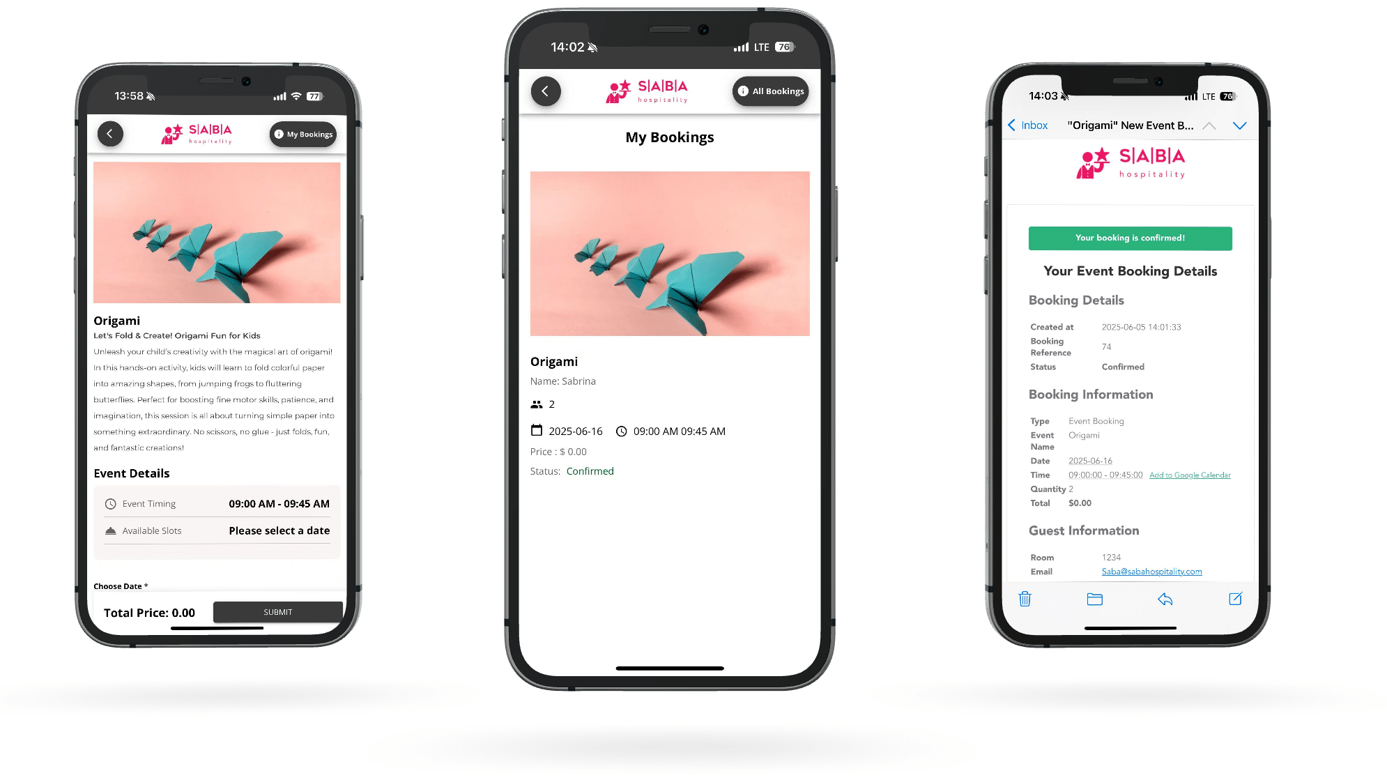 AI Hotel Chatbot - Saba Hospitality