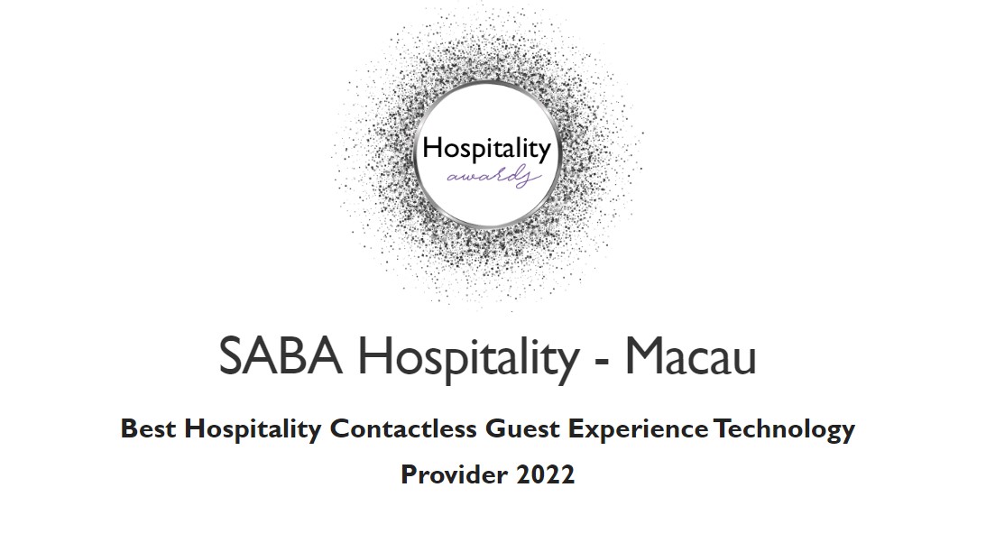 SABA Hospitality wins Best Hospitality Contactless Guest Experience Technology Provider 2022
