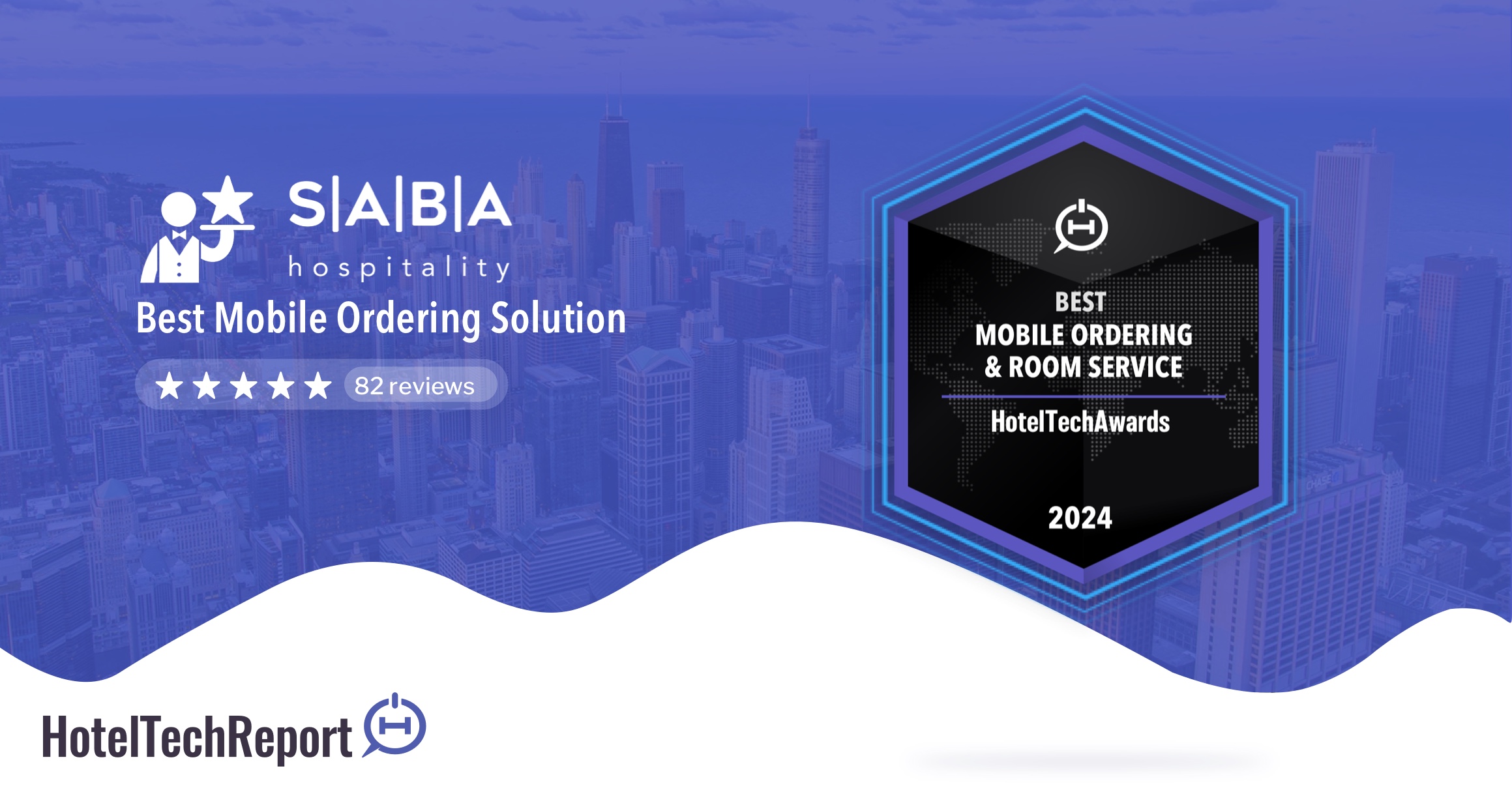 SABA Hospitality Ranks #1 on Hotel Tech Report’s ‘Mobile Ordering and Room Service’ 2024 List